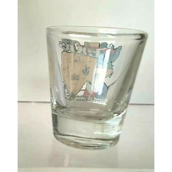 Vintage Texas Souvenir Detailed State Map & Flags Lone Star Shot Glass 2" - Picture 6 of 6
